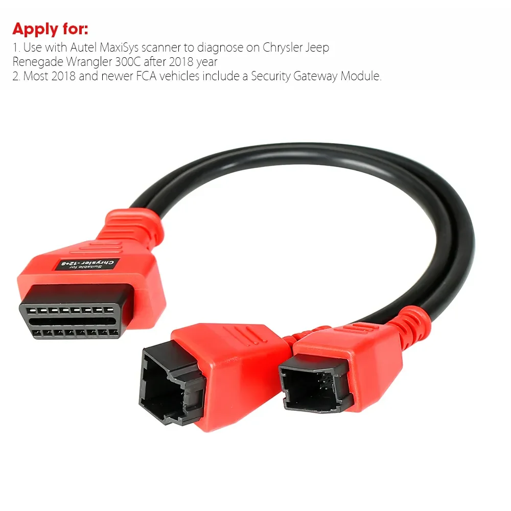 Autel 12+8 Connector New For Chrysler FCA programming Cable Works for MS906BT MS908 MS908P MS908S Pro for Car Diagnostic Cables