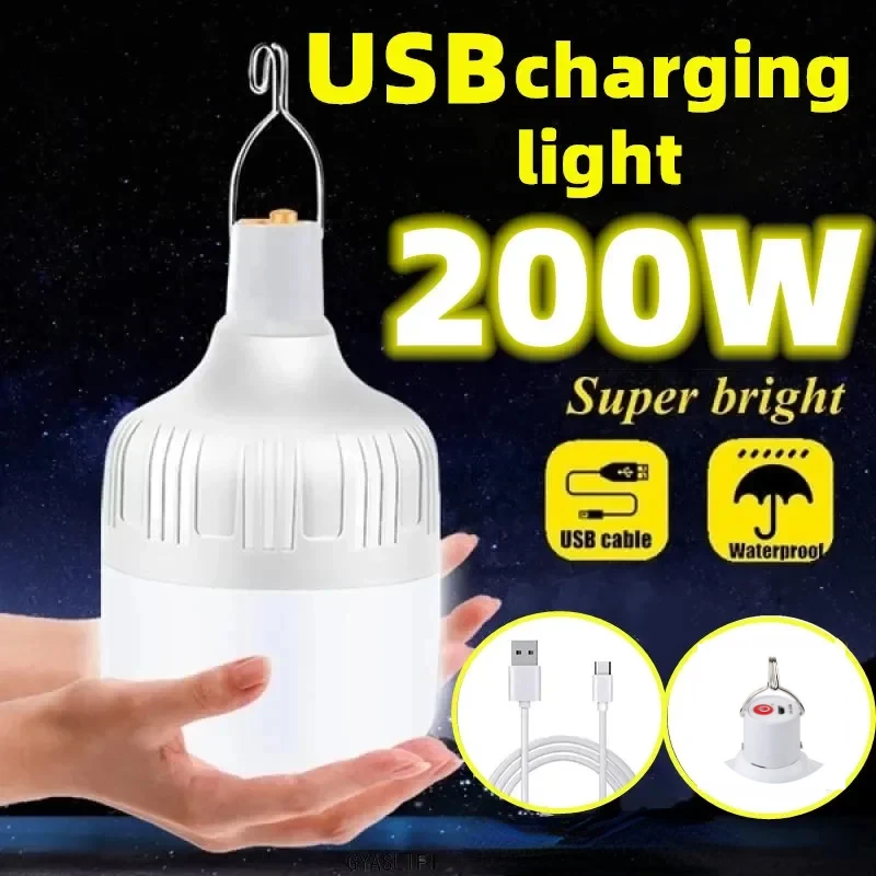 Usb Oplaadbare Led Noodverlichting Huis Outdoor Draagbare Lantaarns Noodlamp Lamp Batterij Lantaarn Bbq Camping Licht