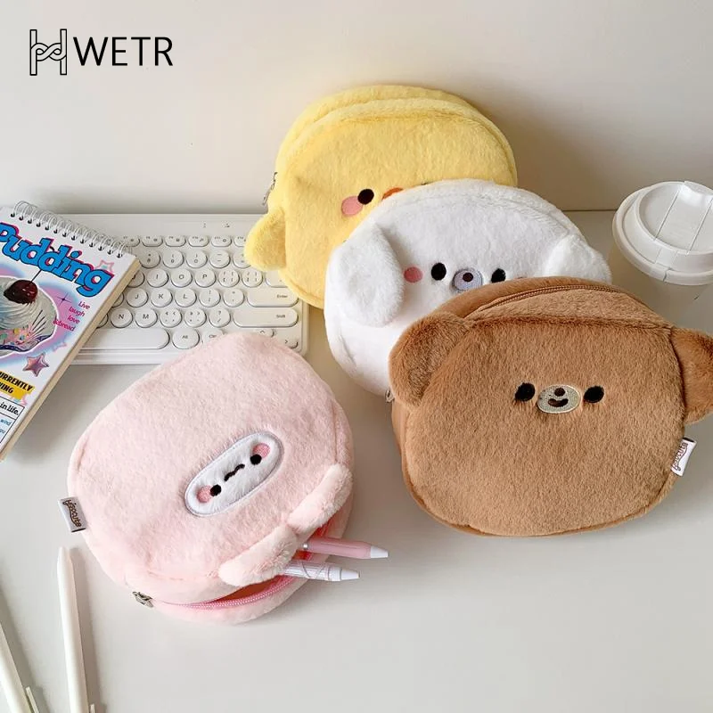 لطيف الكرتون الحيوان أفخم حقيبة مستحضرات التجميل السفر ماكياج أداة حقيبة التخزين شكل الحيوان حقيبة التخزين منتجات العناية بالبشرة حقيبة أدوات الزينة