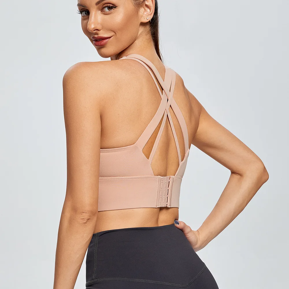 Gym Push Up Bra Women Sports Bra Back Closure High Impact Workout Sport Top Crop Fitness Wear For Yoga Gym Brassiere Sportswear