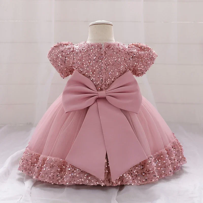 

Summer Sequin Toddler Dress For Baby Girls Clothes Flower Princess Dresses Tutu Baptism Birthday Party Gown 0-2Y