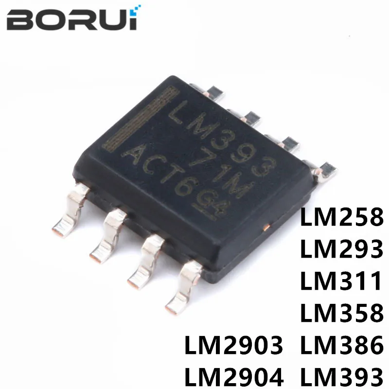 50PCS LM258DR LM258 SOP8 LM293DR LM293 LM311DR LM311 M358DR LM358 LM386M LM386M-1 LM393DR LM393 LM2903DR LM2903 LM2904DR LM2904