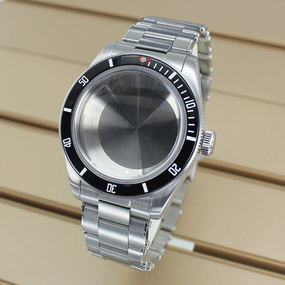 38.8 مللي متر NH35 ساعة حافظة الصلب حزام القبة الياقوت الكريستال ل NH35 NH36 NH34 NH38 4R36 حركات ساعة اكسسوارات 28.5 مللي متر الهاتفي