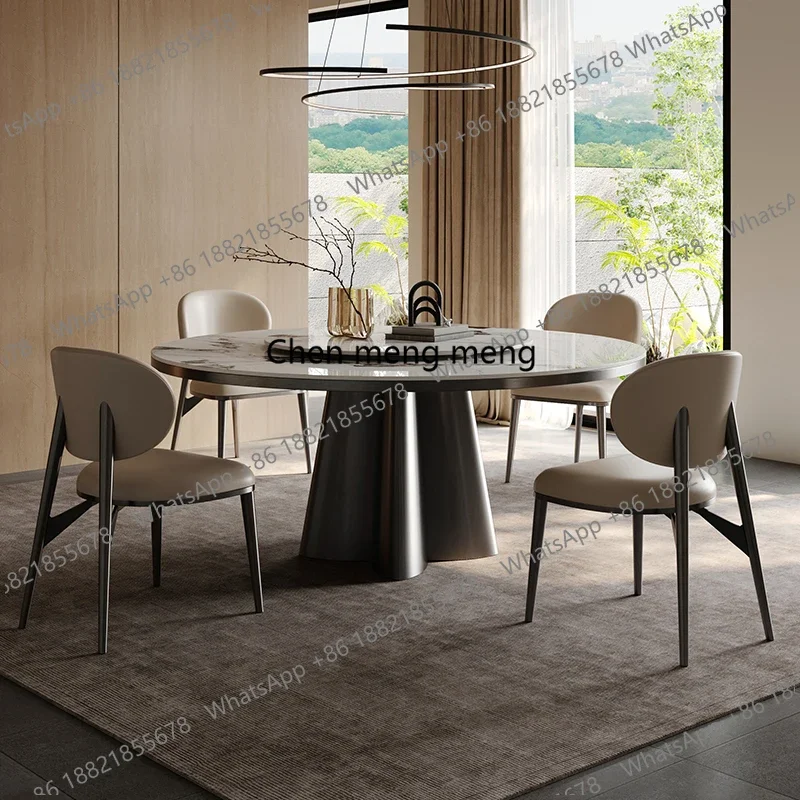 A55 Modern Simple Round Table High Quality Aesthetics High Quality Light Luxury Restaurant Table Unusual Mesas De Jantar Furnitu