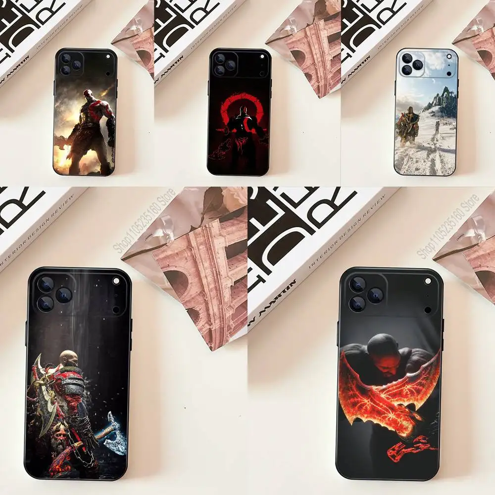

G-God of Game W-WarS Phone Case For iPhone 11,12,13,14,15,16,17,Pro,Max,Plus,E,SE4,Air,Mini Black Soft Cover