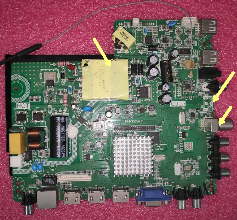 Imagem -04 - Motherboard 7482v 300ma 50w Funcionando Bem P75338v6.2 tv