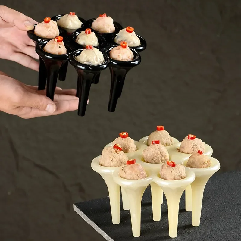 Creative Commercial Hot Pot Serving Plate for Shrimp Beef Fish Balls Pork Unique Design Restaurant Tableware Dish Holder