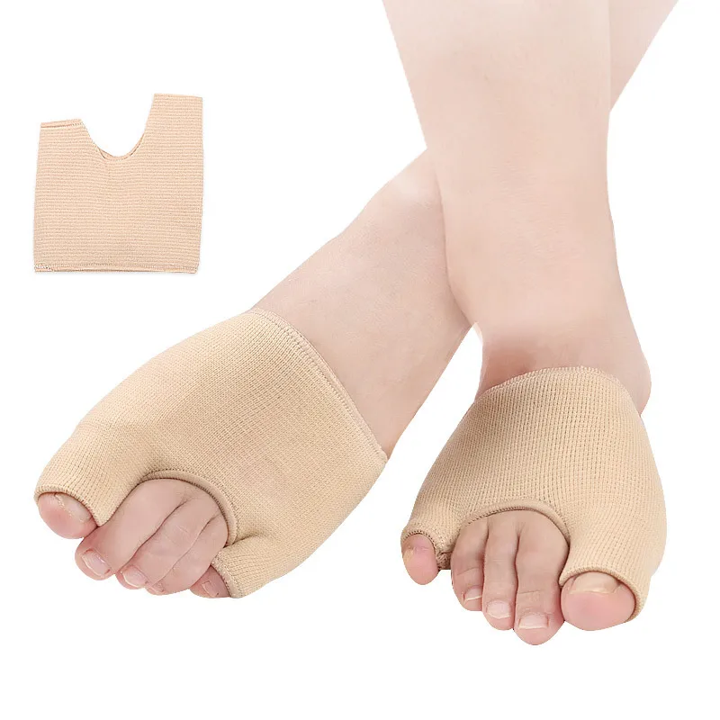 

2 Pairs Silicone Cushioned Bunion Sleeves Reduce Pressure on Big Pinky Toe Bunion Joints Dual Bunion Gel Sleeve Ball-of-foot Pad