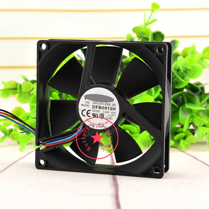 BRAND NEW DFB0912H DC 12V 0.30A 9CM 9025 90*90*25MM 2WIRES COOLING FAN