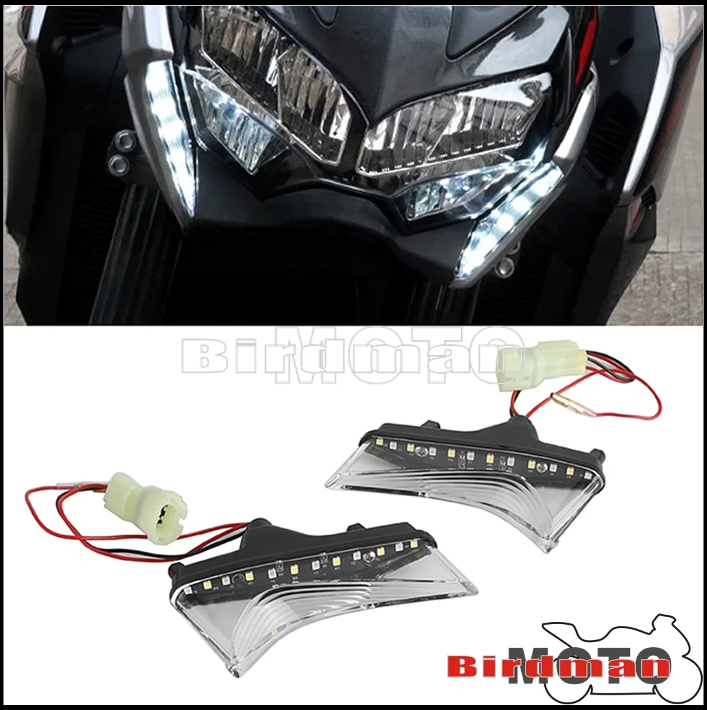 

1Pair Motorcycle LED Front Daytime Running Lights Headlight For KAWASAKI Z900 2020 2021 2022-2024 Motorcycle Turn Signal Light