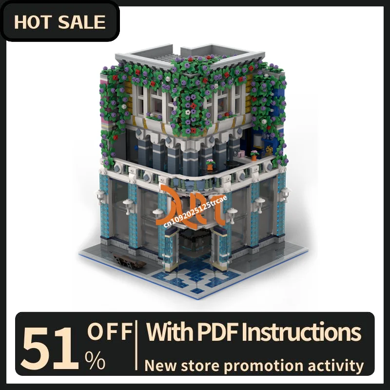 

New 3274Pcs City Hot Street View Moc Modular Art Gallery Model Building Blocks Diy Creative Ideas Kidtoy Birthday Christmas Gift