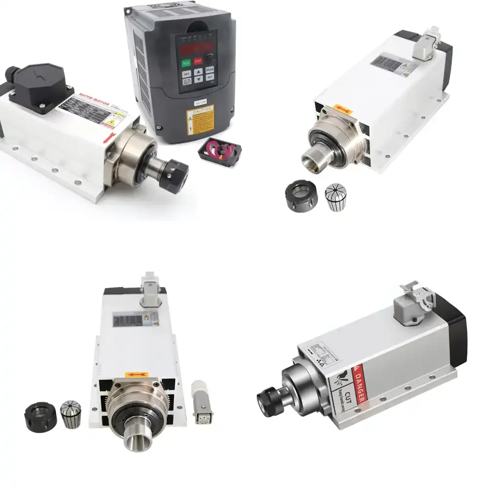 

2.2kw ER20 24000rpm Air Cooled Spindle Kit with 2.2kw Inverter for Engraving Machine CNC Router Milling Machine Woodworking