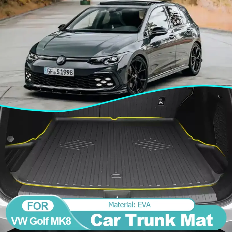 

Car Rear Trunk Mat Waterproof Protective Liner Trunk Tray Floor Mats Car Accessories for Volkswagen VW Golf 8 Mk8 2023 2024 2022