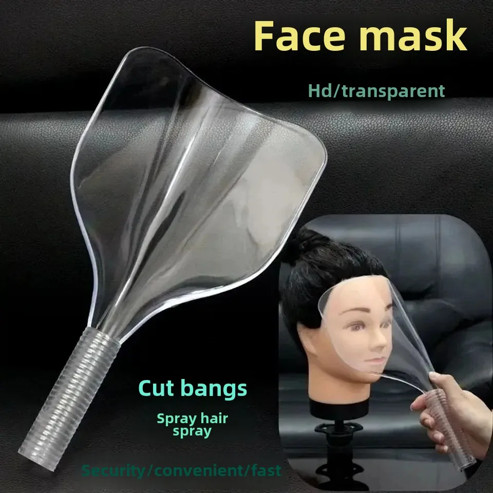 

Barber Clear Plastic Face Shield Hairdressing Waterproof Hair Spray Shield Hair Cut Pads for Salon Hairdressing Eye Protection