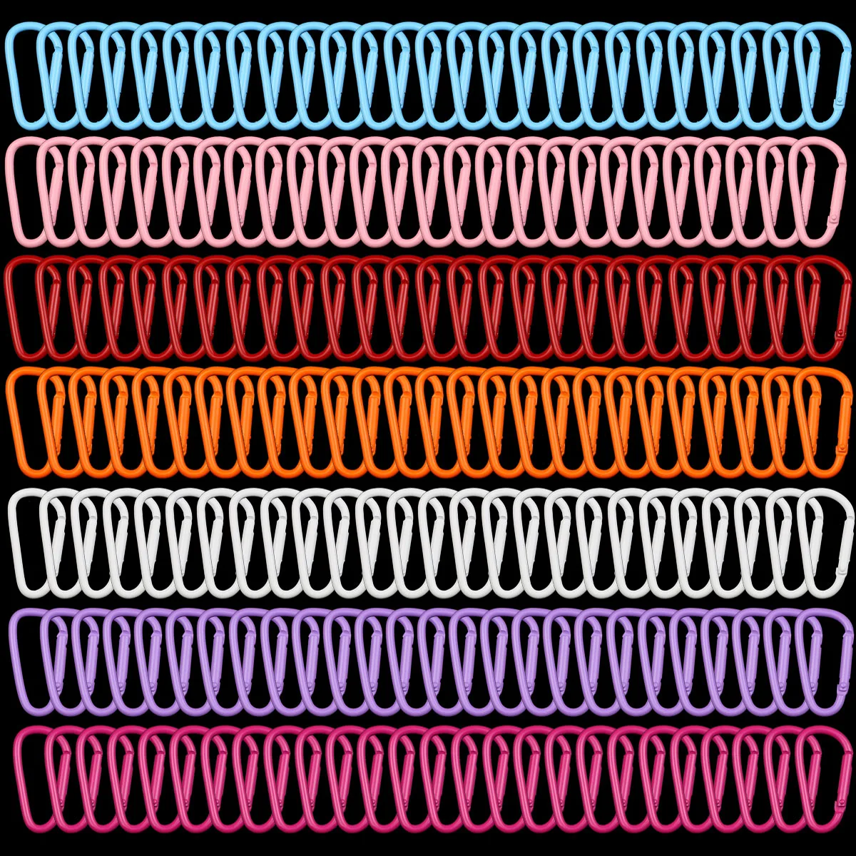 2~20pcs 35mm Colorful Alloy D-Ring Carabiners Durable Spring Snap Hooks For Keychains DIY Jewelry Making Crafting Accessories