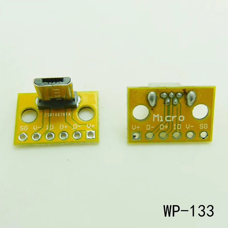 마이크로 USB Tipo C 수직 수 헤드 범용 테스트 보드, PCB 어댑터 보드 어댑터 컨버터, 1 개