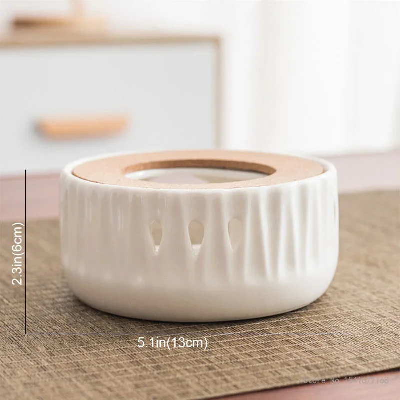 

Ceramic Teapot Warmer Holder Base Tea Warmer Insulation Coffee Water Warmer Candle Heating Base Holder, Teaware Accessories, 1Pc
