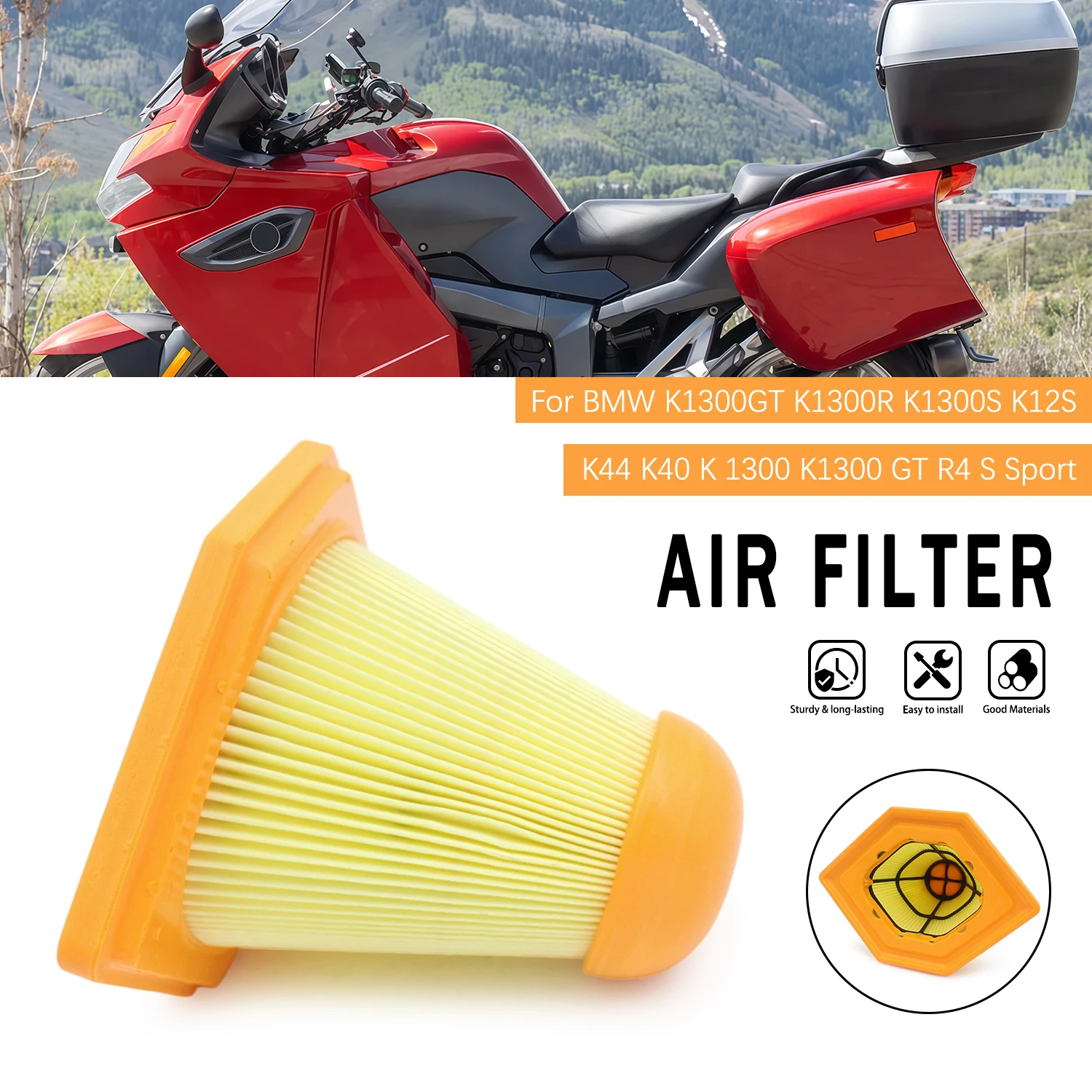 Element Intake Filter Parts For BMW K1300GT K1300R K1300S K12S K44 K40 K 1300 K1300 GT R4 S Sport Air Filter Cleaner Motorcycle