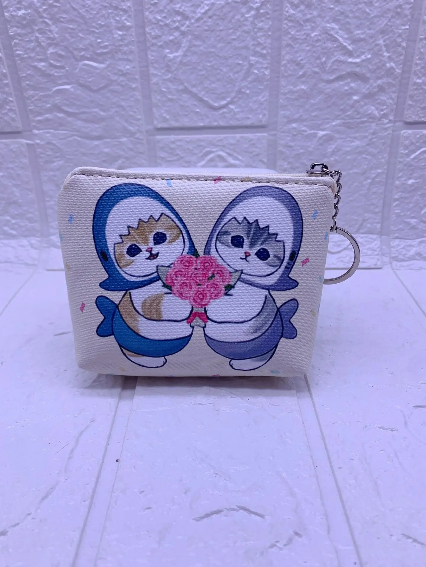 Cute Mofusand Shark Cat Series Coin Purse PU Design Coin Bag Card Bag Storage Bag view 5