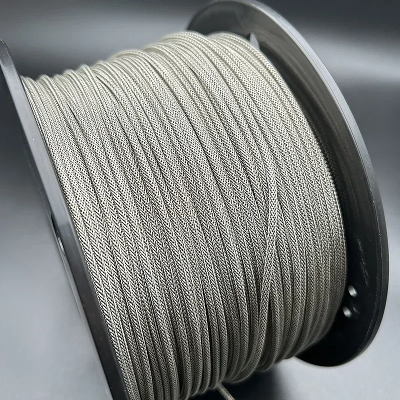 1/5 Meter Metallic Shield Cable Cloth-covered Waxed One Core Braided Shield Vintage-style Pushback Guitar Wire