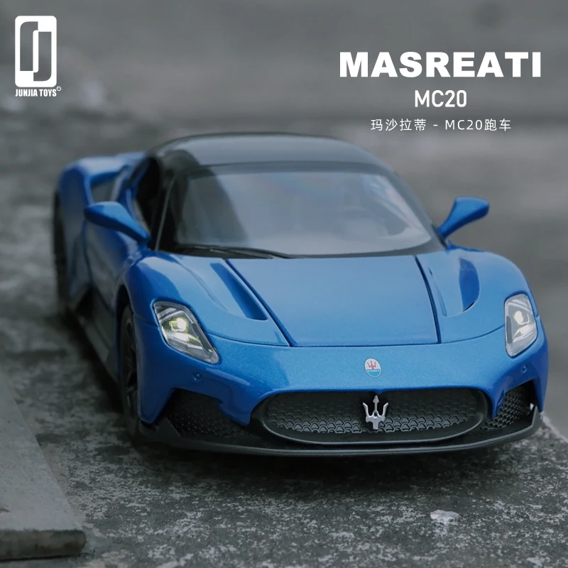 

1:32 Maserati MC20 спортивный автомобиль, модель автомобиля из сплава, литье под давлением, игрушечный транспорт, металлическая модель автомобиля, имитация звука, свет, коллекция игрушек в подарок