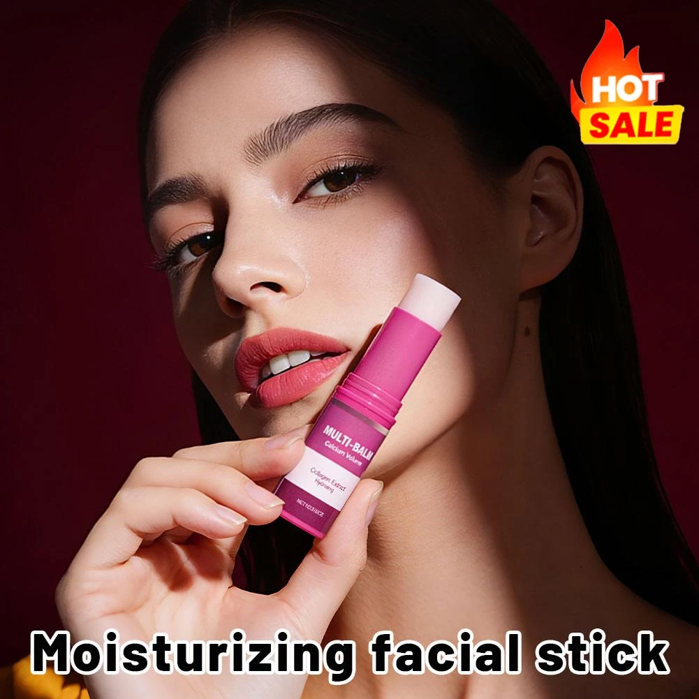 Anti-Aging Kalzium Multi-Balm-Stick Feuchtigkeitsspendend Straffend Volumen-Gebend Kollagen Pflegestift Gesichtscreme Beruhigend Trockenheit Reparierend Aufhellend
