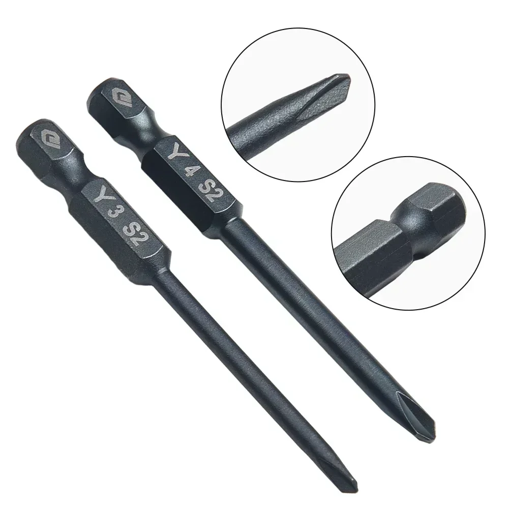 1Pcs Screwdriver Y3/ Y4/ Y5/ Y6 Y-shaped Head For Air Batch Hand Drill 1/4inch Hex Shank Tri-wing Electric Screwdriver Bit Tool