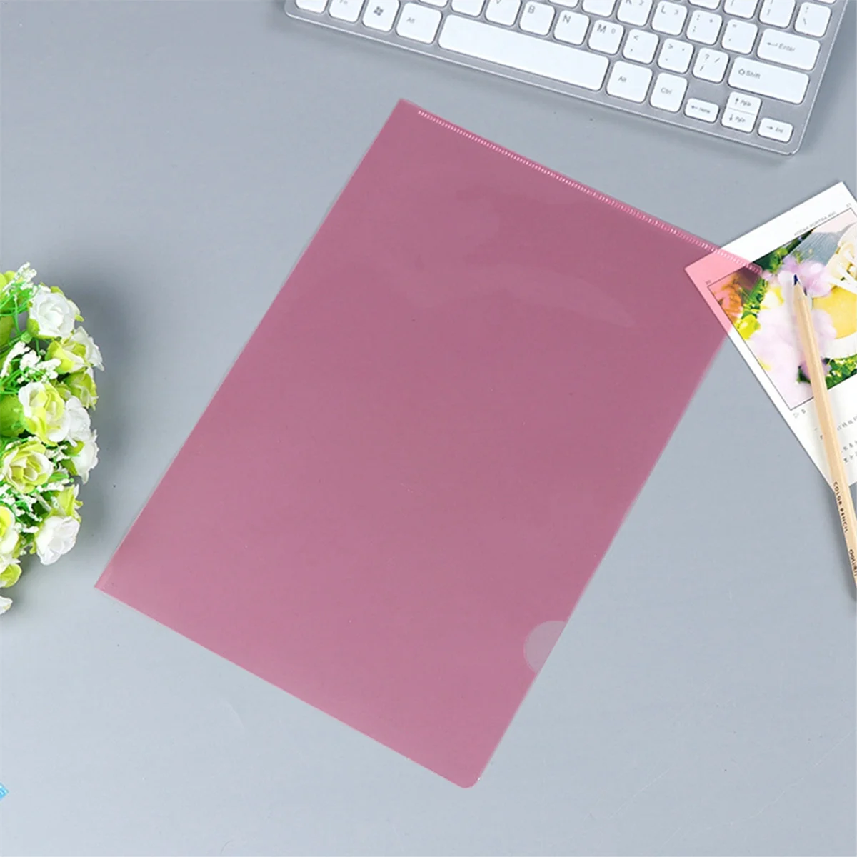 

50Pcs Plastic Folders A4 Sleeves Wallets for Protection Files with Top & Side Open Sleeves for A4 Paper Work Office