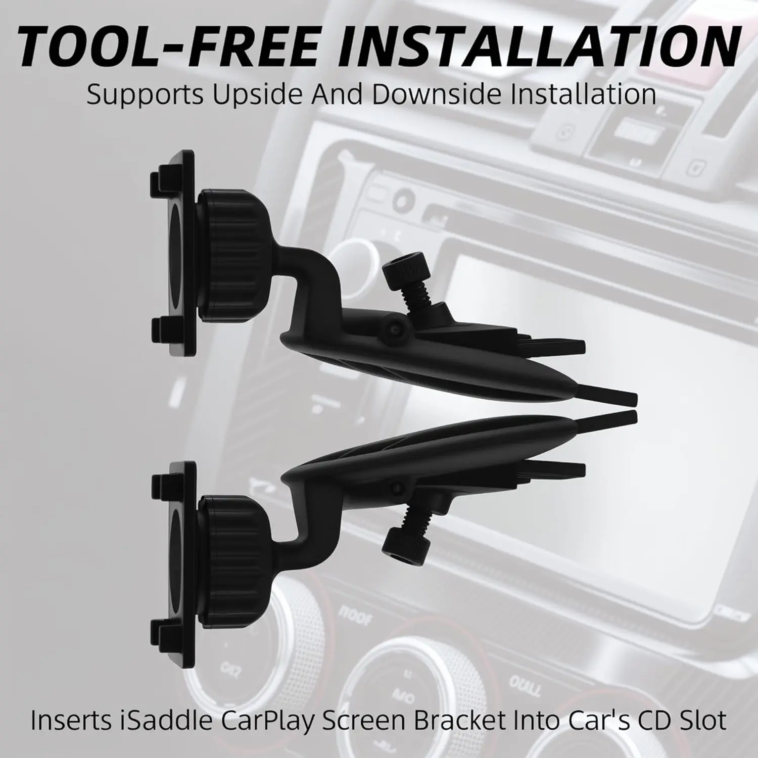 CD-Schlitz-Halterung für Carplay-Bildschirm 17mm Kugel für Garmin Nuvi GPS Handy im Auto 4-11 Zoll Monitor Android Auto Tablet CD-Halter – Detail 5