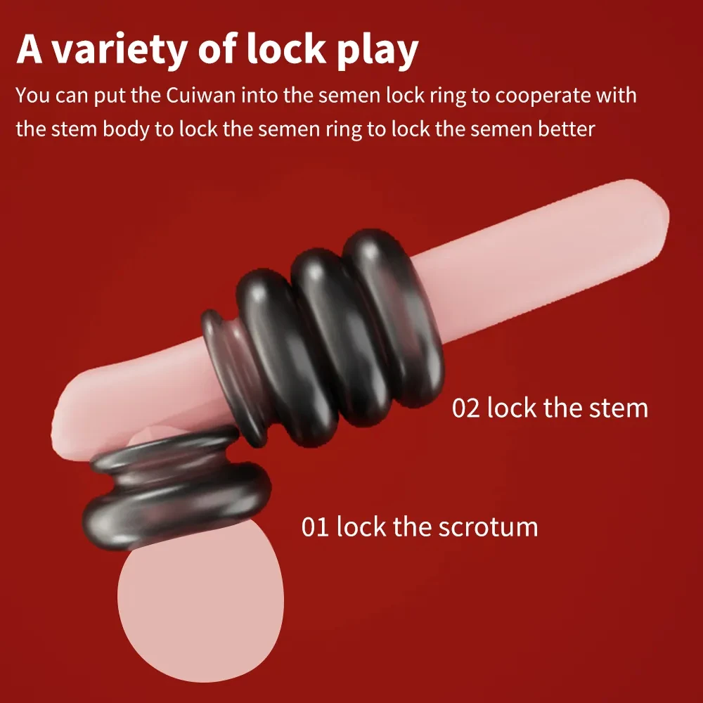 

Combination Ring Delayed Ejaculation Enhanced Erection Training Tool Penis And Scrotum Restraint Sperm Locking Ring Men'S Toy