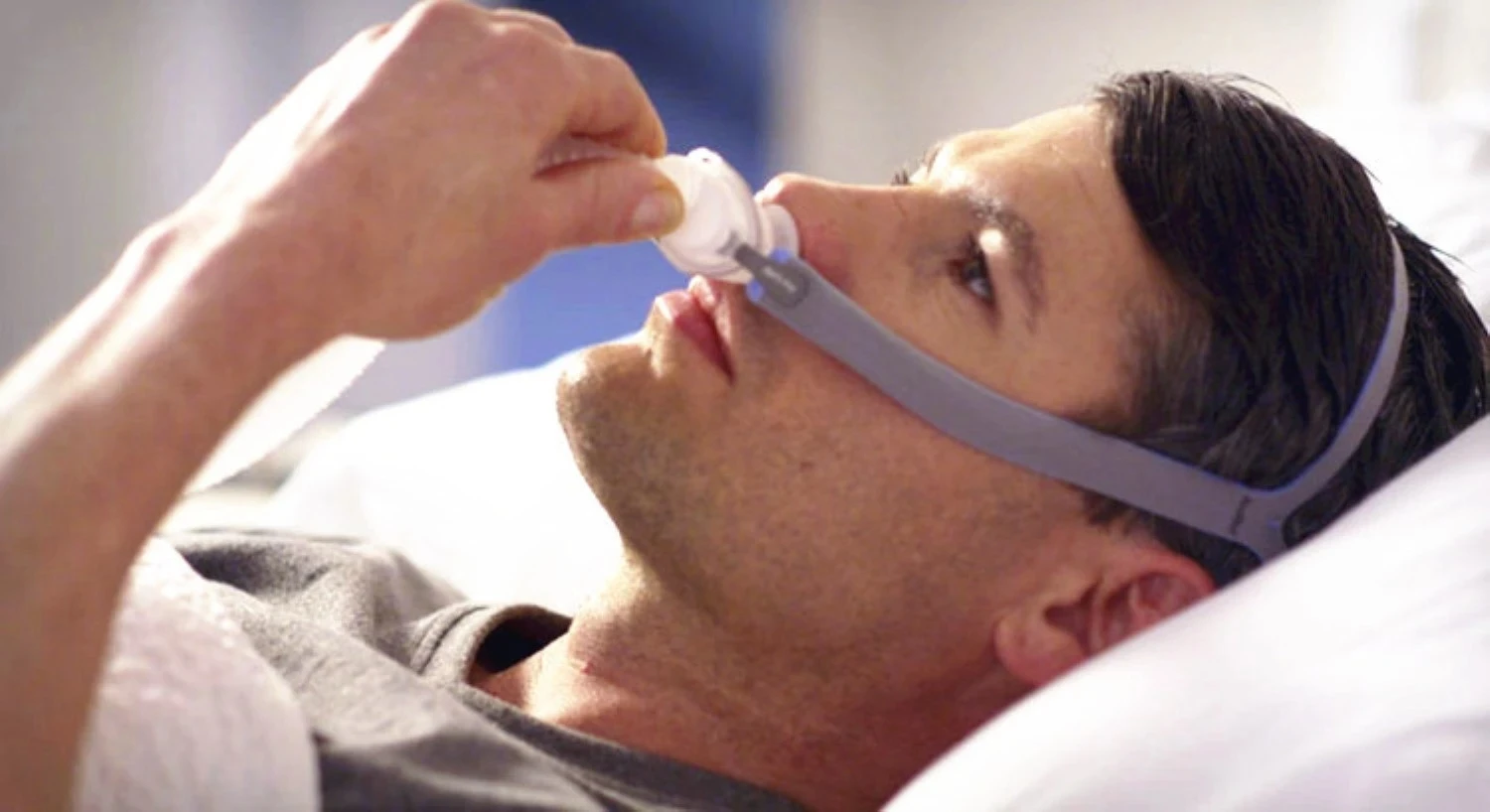 Resmed AirFit P10 الوسائد الأنفية ، قناع CPAP مع أغطية الرأس ، والوسائد S M L ، وشخير النوم وتوقف التنفس