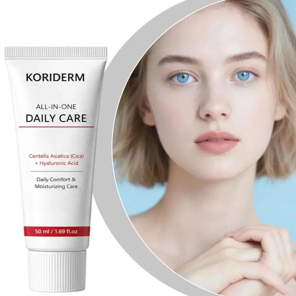 Korean Centella Asiatica Repair Cream For Dry Sensitive Skin Hyaluronic Acid Lasting Hydrating Nourishing Facial Moisturizer