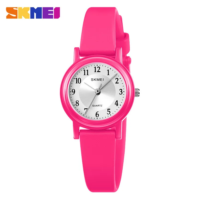 Skmei 여성용 경량 라운드 쿼츠 시계, 레트로 소형 다이얼, 심플 여성 학생 방수 시계, 다목적 패션
