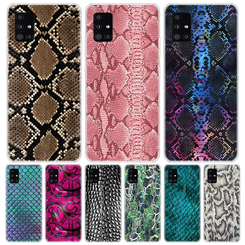 Pink Snake Skin Printing Drawing For Samsung Galaxy A15 A14 A13 A12 A55 A54 A53 A52 Phone Case A32 A35 A34 A33 A25 A24 A23 A22 A