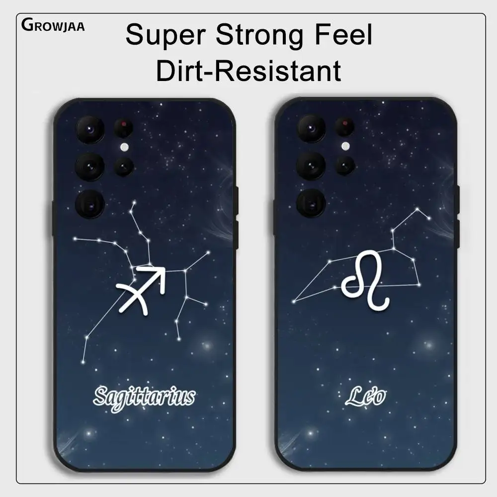 

Twelve Constellations 12 Phone Case For Samsung Galaxy S24 Ultra S22 S23 Ultra S21 S20 5G Protective Silicone TPU Soft Funda