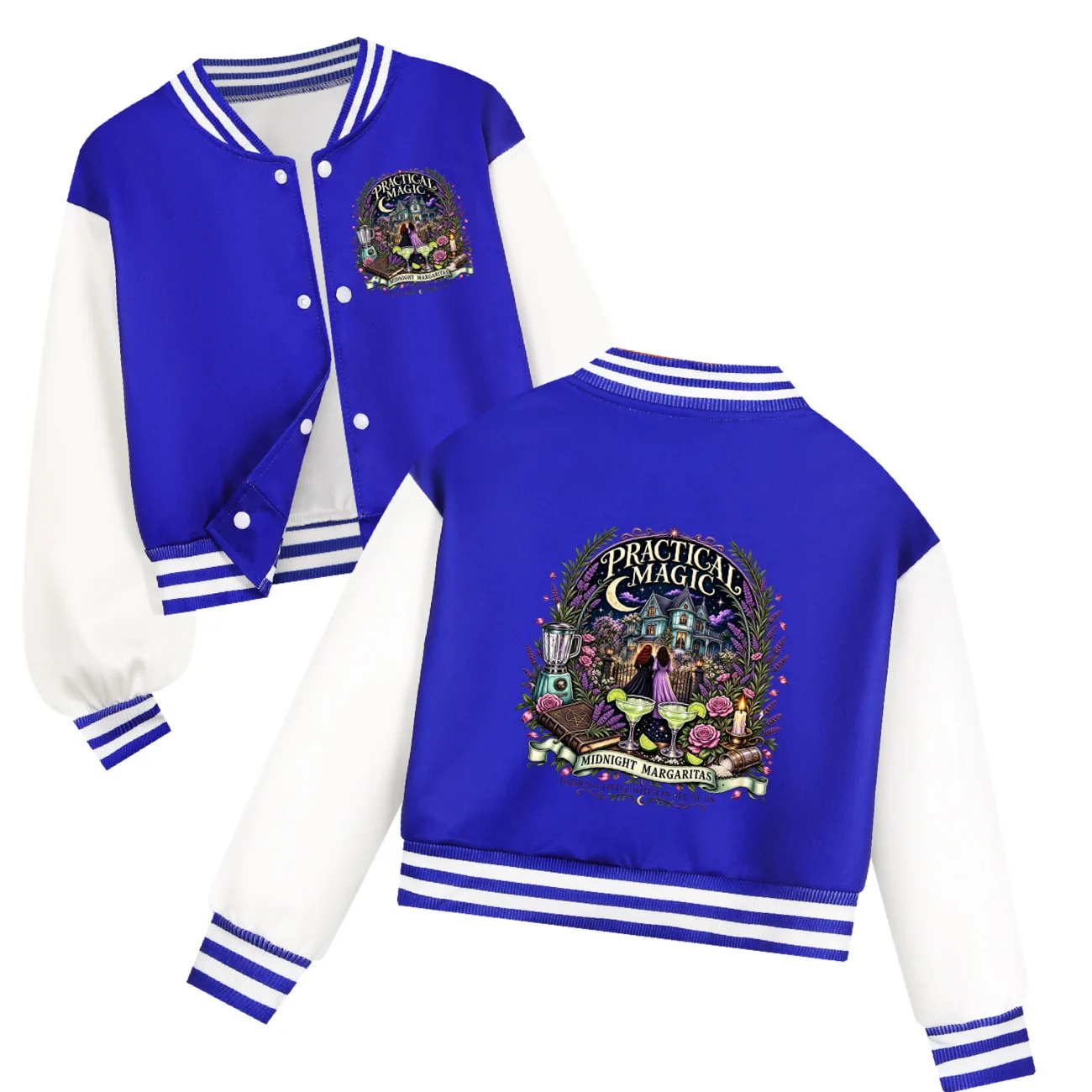 New Movie Practical Magic 2 Clothes Kids School Baseball Uniform Baby Girls Botton-up Jackets Children Clothing Boys Autumn Coat view 2