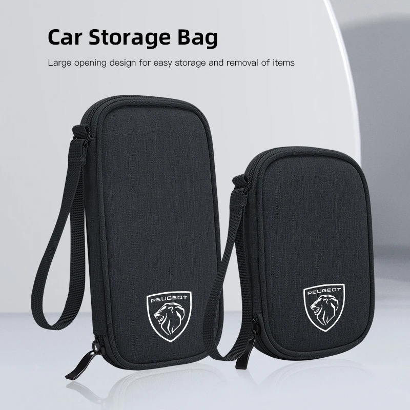 Sac de rangement de produits numériques, boîte de rangement portable, accessoires pour nouvelle Peugeot 206 208 207 3008 308 2008 107 508 607 106 406 407