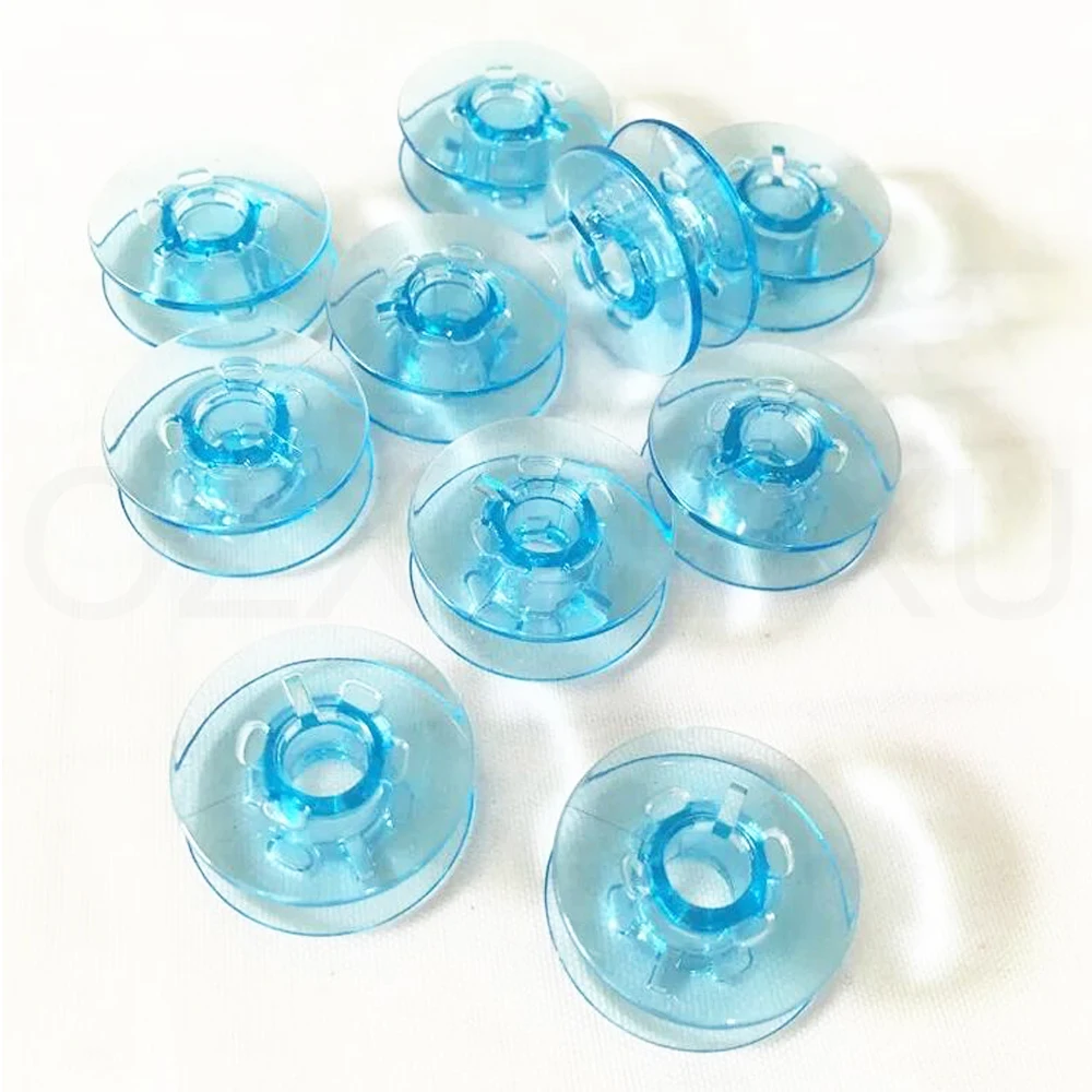 10PCS Sewing Parts Plastic Bobbins For Pfaff Home Sewing Machines Accessories #9033p (Blue Color)