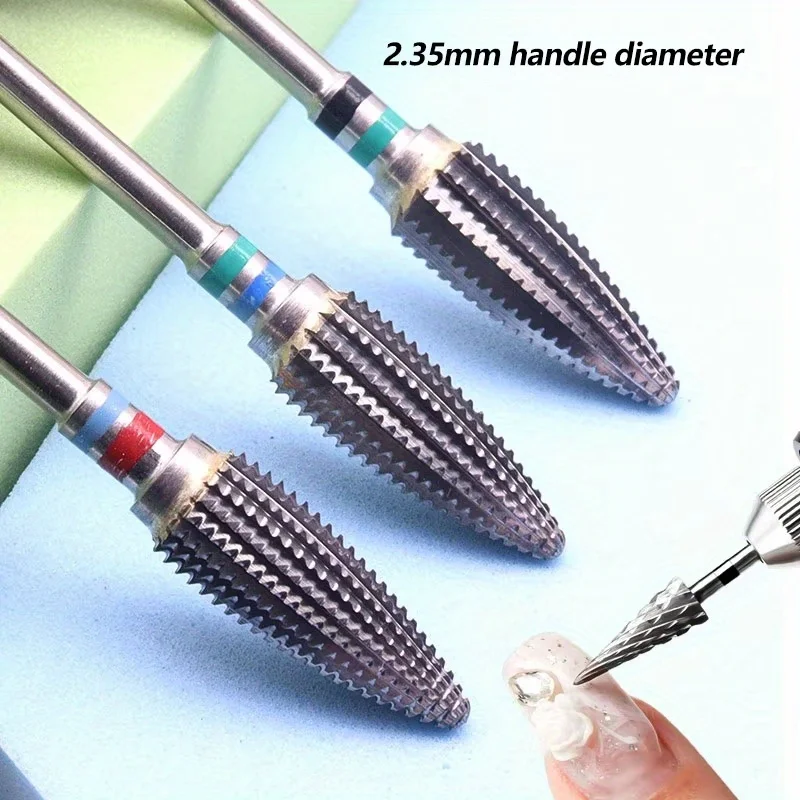 Profesjonalne frezy do paznokci z węglika wolframu, wysokiej jakości akcesoria do elektrycznej frezarki do manicure, narzędzie do usuwania żelu.