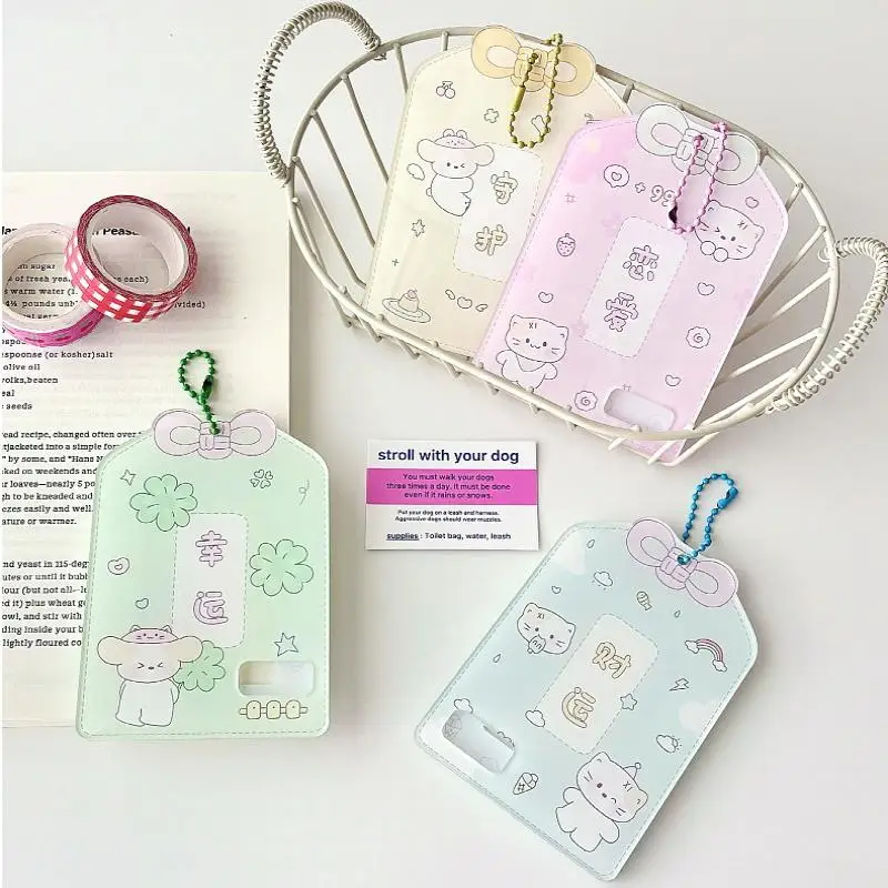 1 Piece Desktop Protection Card Film Card Cover Practical Four-leaf Clover Puppy Certificate Photo Acrylic Card Cover Card Brick