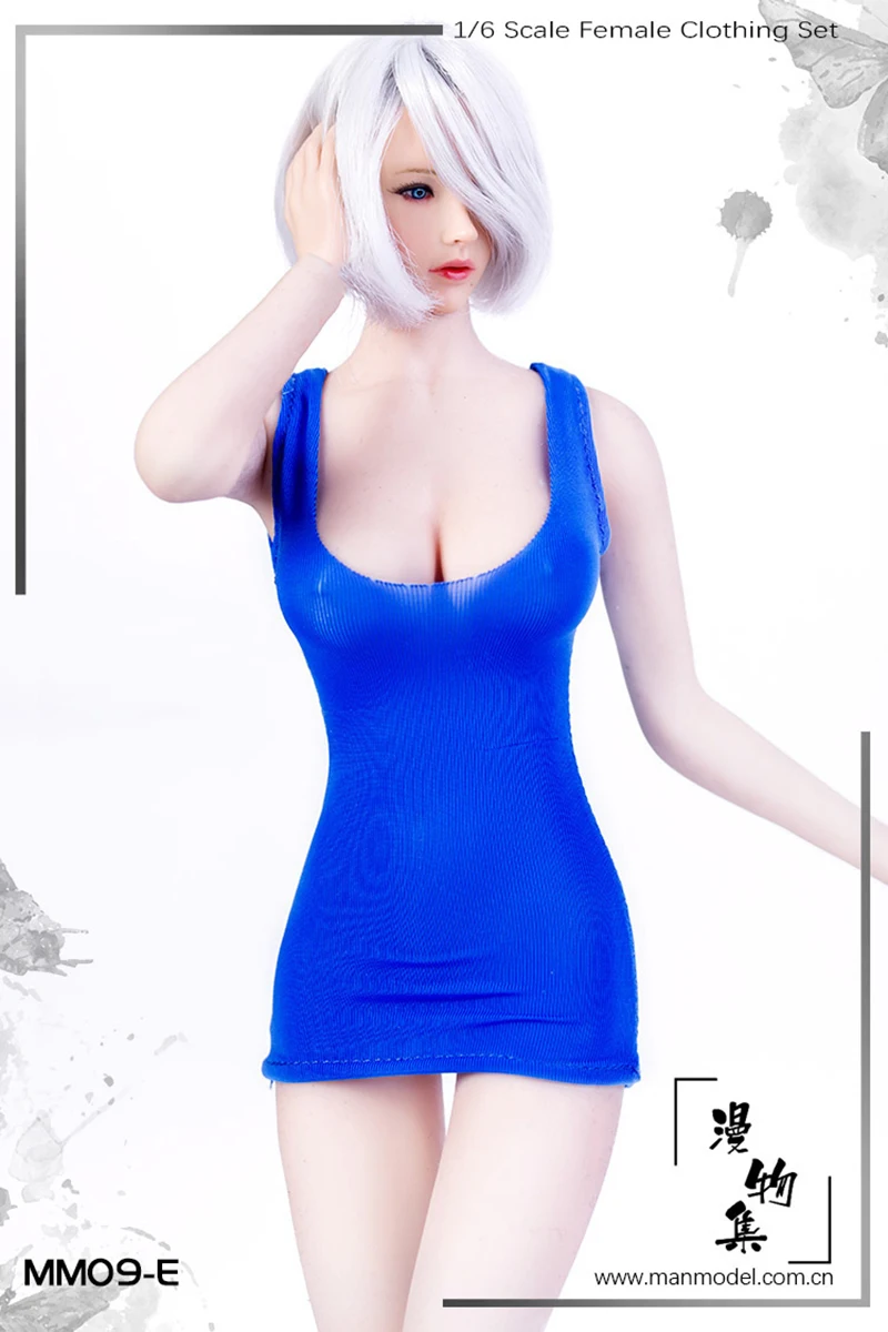 mm09 1/6 Vrouwelijke Vest Jurk Avondjurk Ultra Korte Rok Kleding Model Fit 12-inch Soldaat Action Figure Body