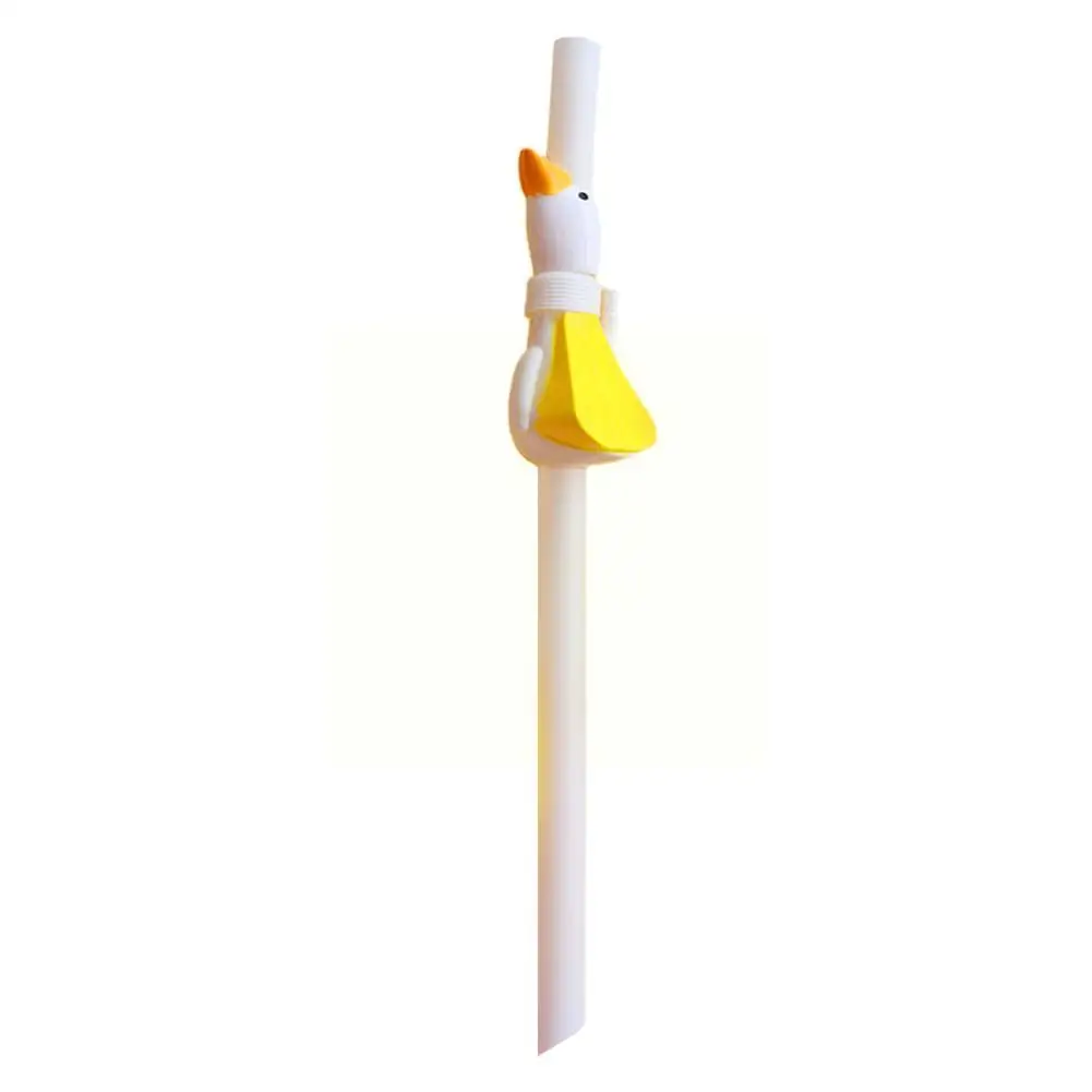 Kid Adults Reusable Drinking Goose- Straws White Fun Style Eco-Friendly Plastic Animal Non-Toxic Safe Straw Grade Y8Q2