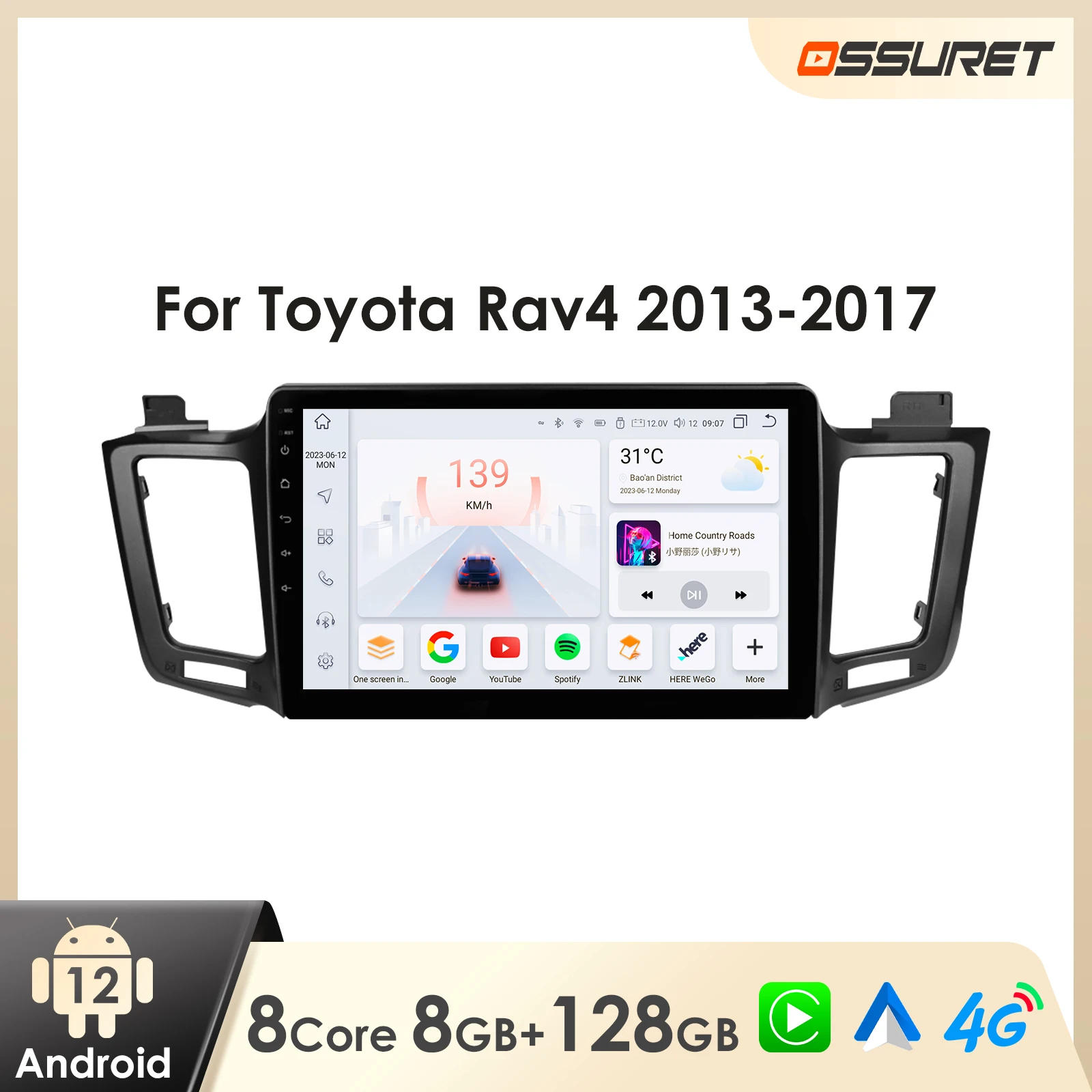 Car Radio Android for Toyota RAV 4 RAV4 2013 2014 2015 2016 2017 Carplay Android Auto Stereo Multimedia 7862 Intelligent Screen