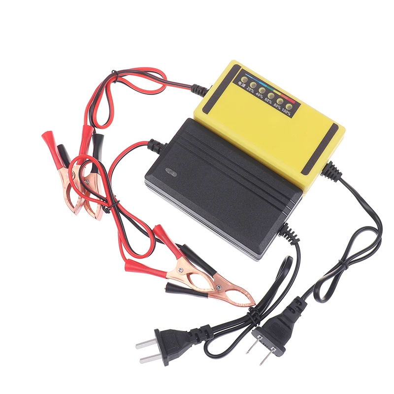 

1pc 12V 4AH-20AH Car Battery Charger 220V Power Puls Repair Charger Wet Dry Lead Acid Battery LED Display Truck Battery Charger