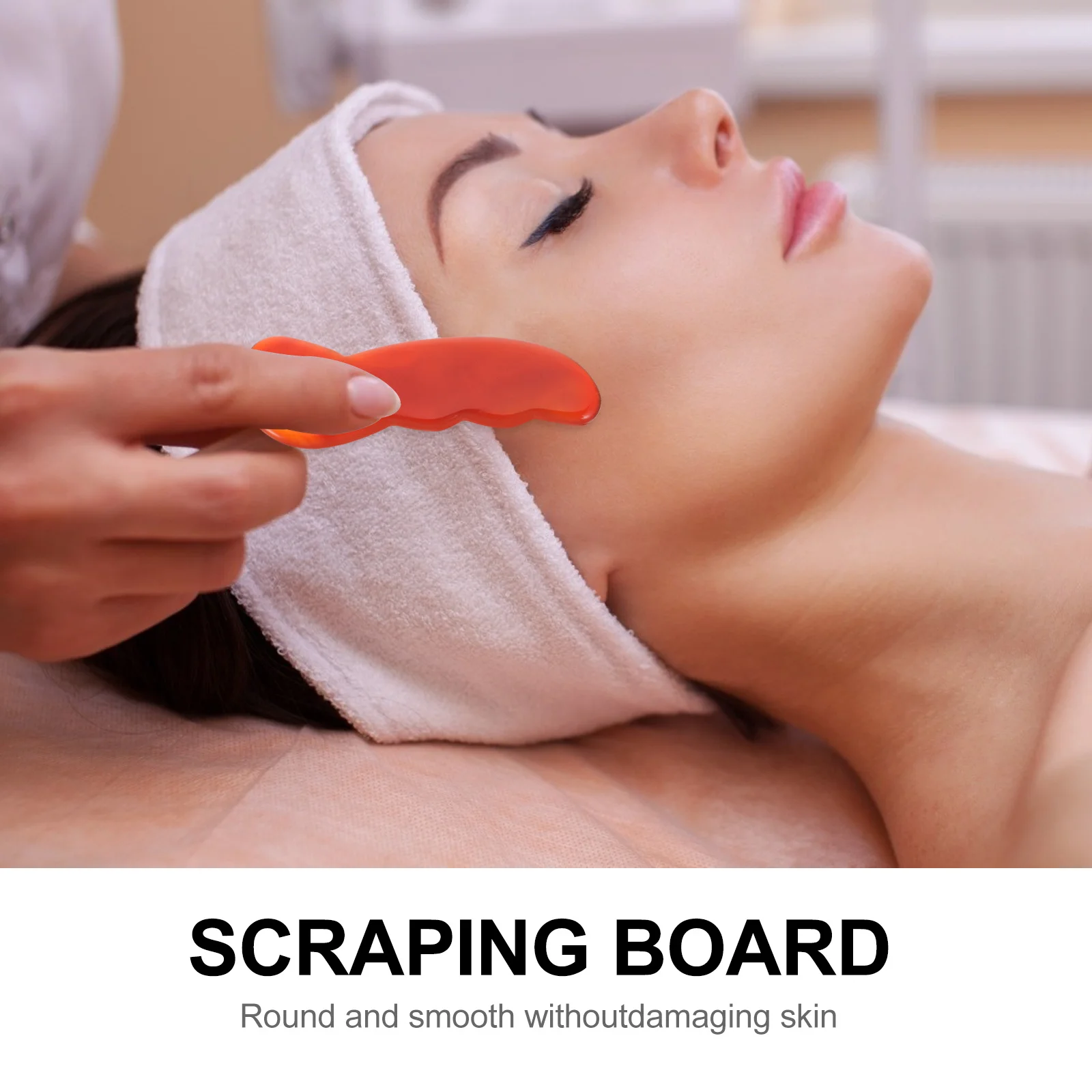 

1 шт., скребковая доска Jade Gua Sha, прочный инструмент для массажа лица для лимфодренажа, облегчение боли, массажер для тела