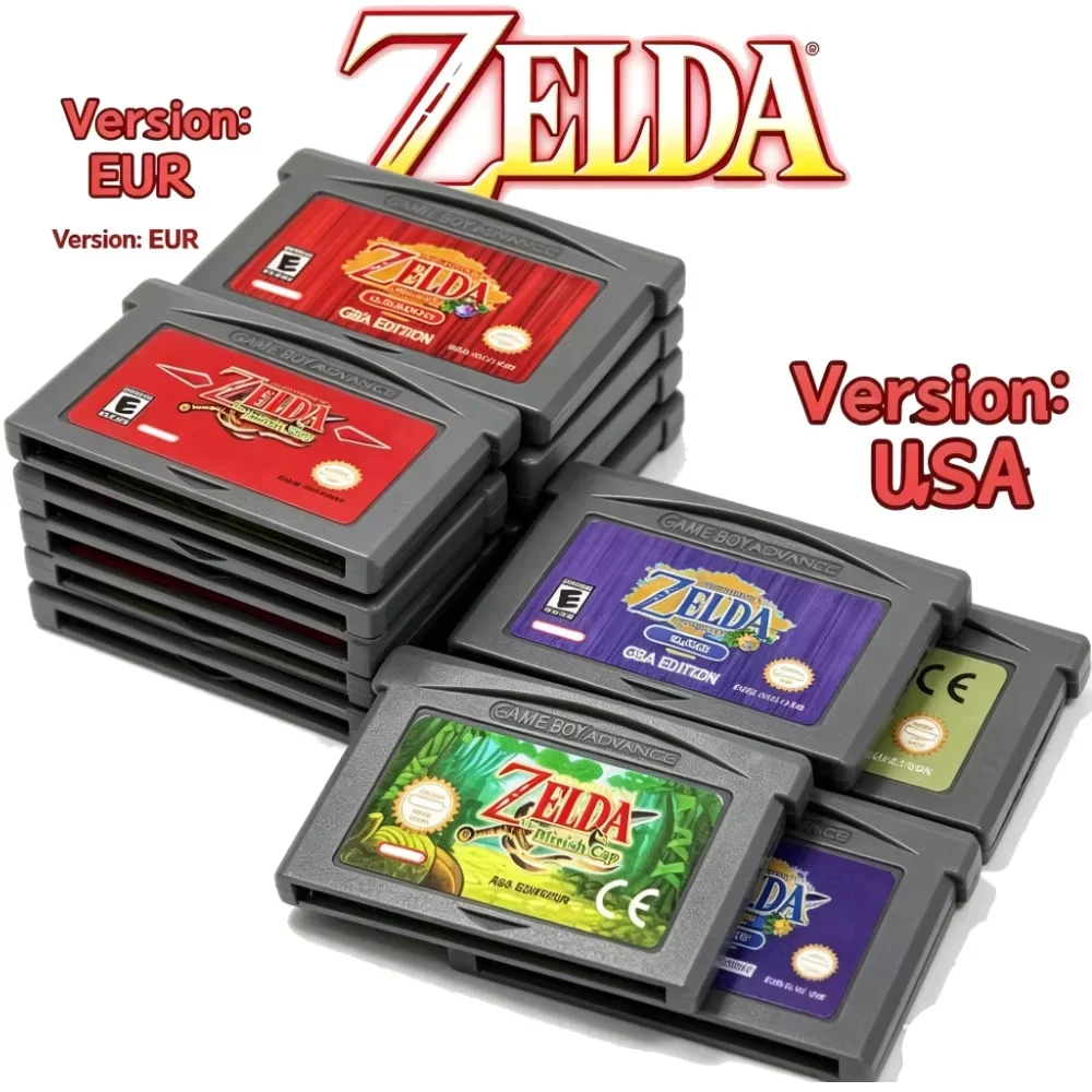 Game Boy Advance GBA Cartridge The Legend of Zelda Series Ages Seasons Four Swords Minish Cap Link's Awakening DX Game Card - view 2