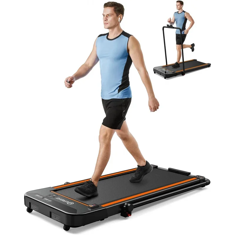 2 in 1 Under Desk Treadmill, 2.5HP Folding Electric Treadmill Walking Jogging Machine for Home Office with Remote Control