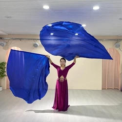 Adult Women Stage Performance Wear Belly Dance Props Royal Pink Blue Double Color Split Indian Dance Oriental Accessories Wings