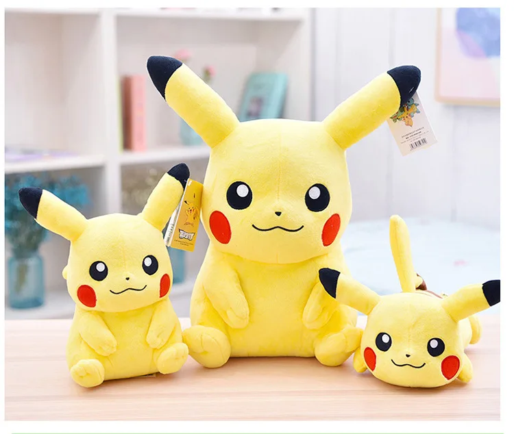 20/30/40/50CM original Pokemon Pikachu Plush Toys Pillow Cartoon  Anime Elf Plush Doll Soft Stuffed Kawaii Kids Doll toys Gift