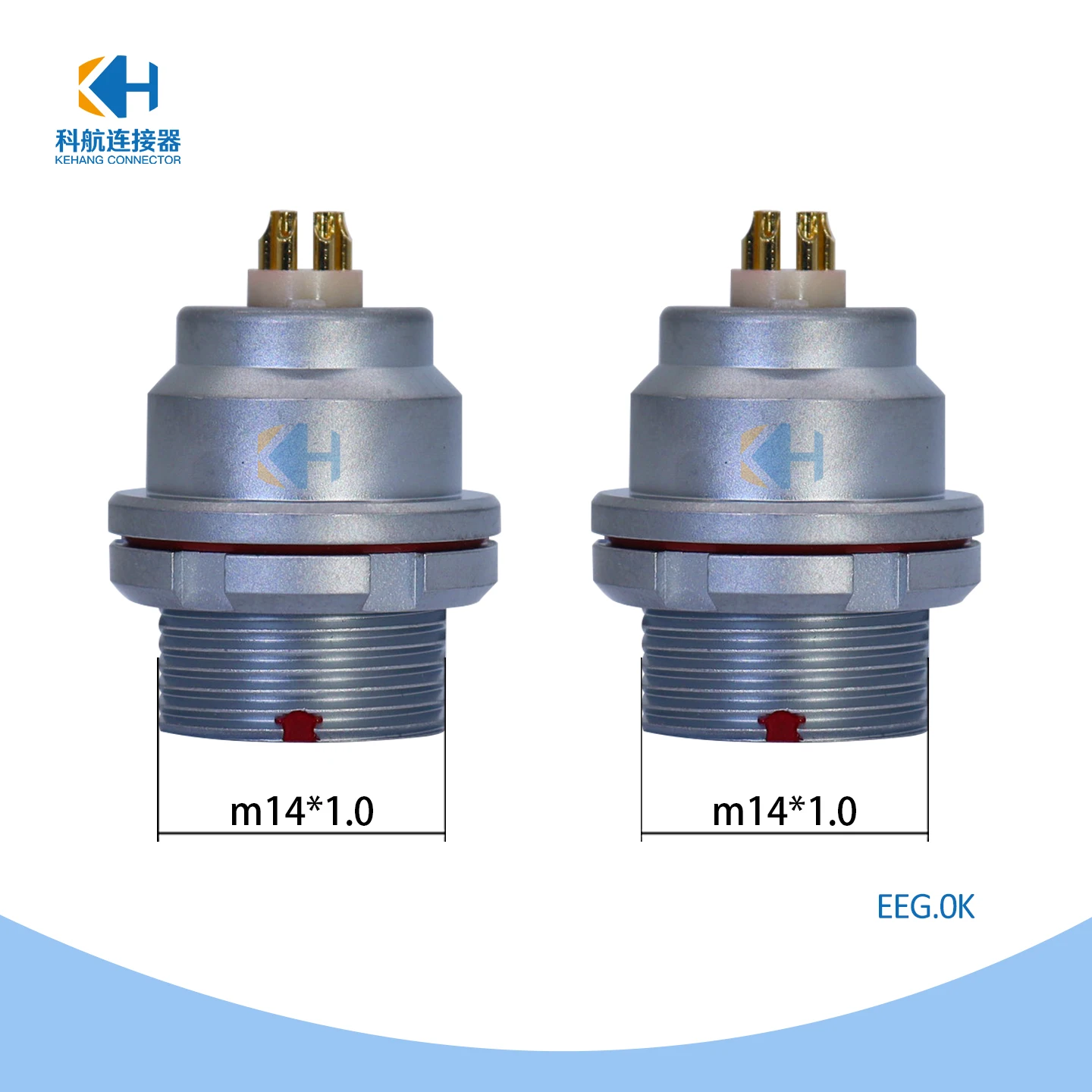 Waterproof K Series Aviation Socket EEG Compatible Lemo ODU FGG Push Pull Self-Locking Connector IP68 EMC Shield